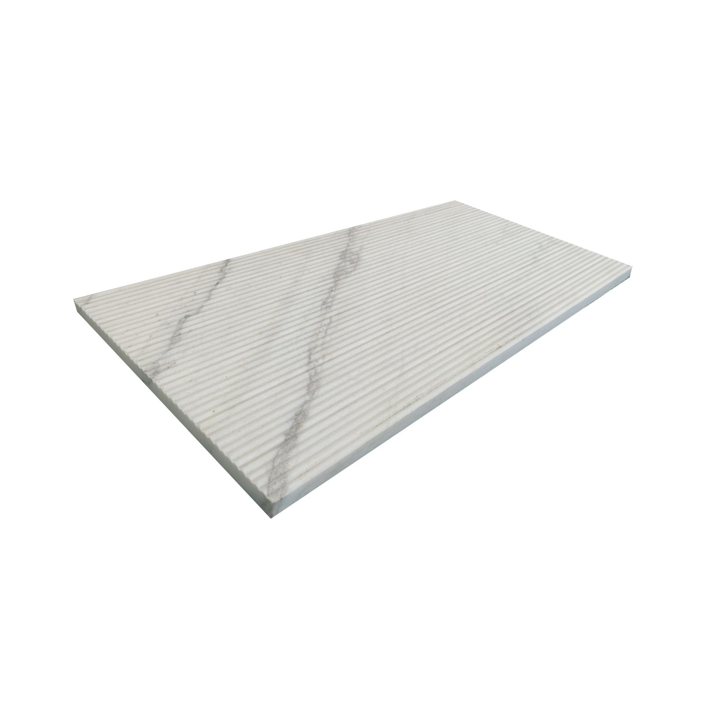 Snow Mountain Ol Textured Marble Tiles For Wall Decoration - White / Natural