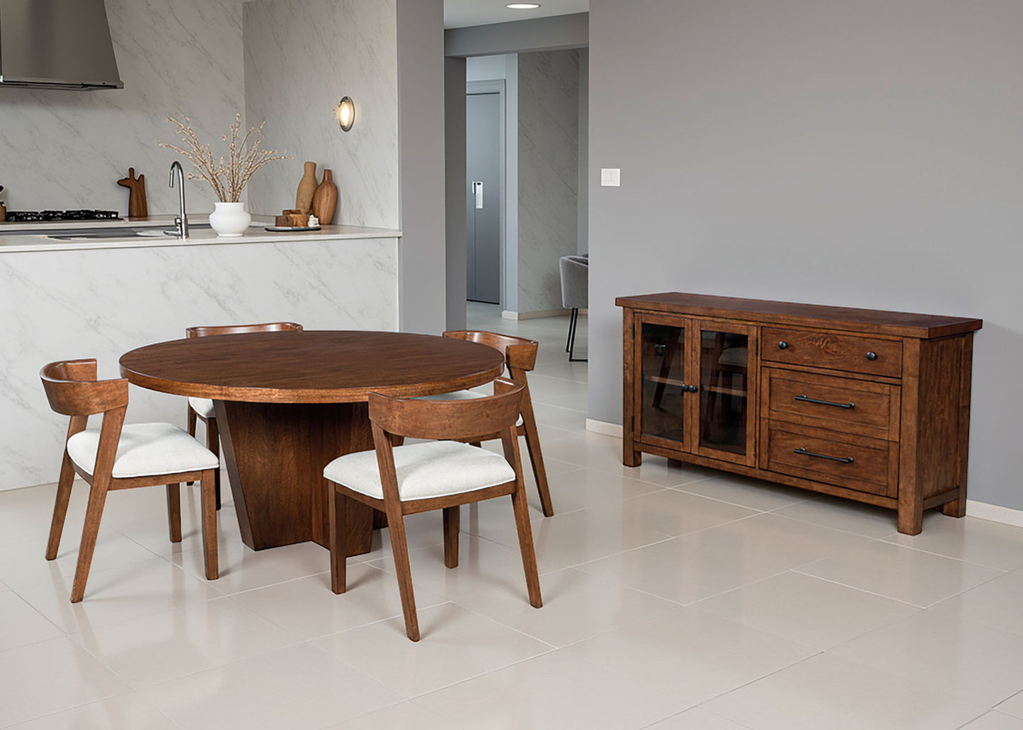 Kristiland - Dining Table - Warm Brown