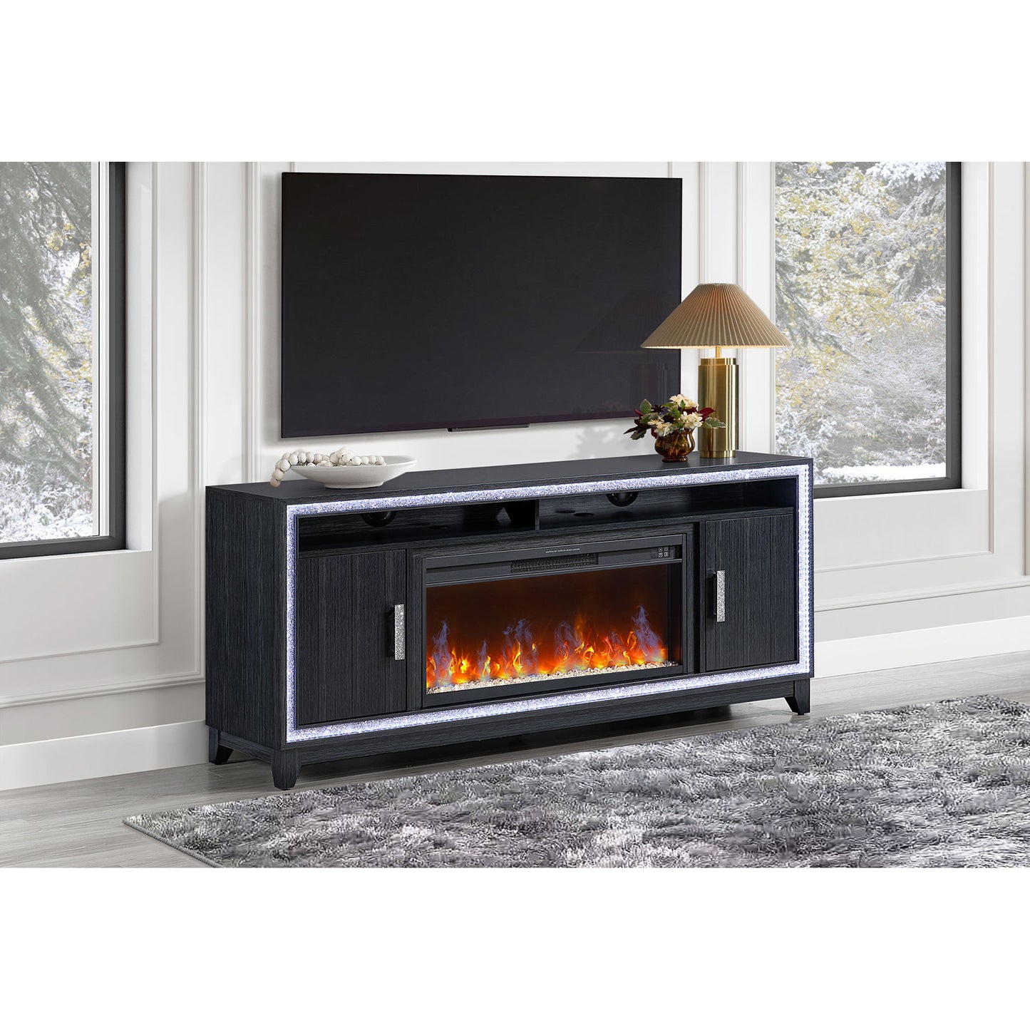 Almera - Fireplace With Adjustable Temperature And LED Options