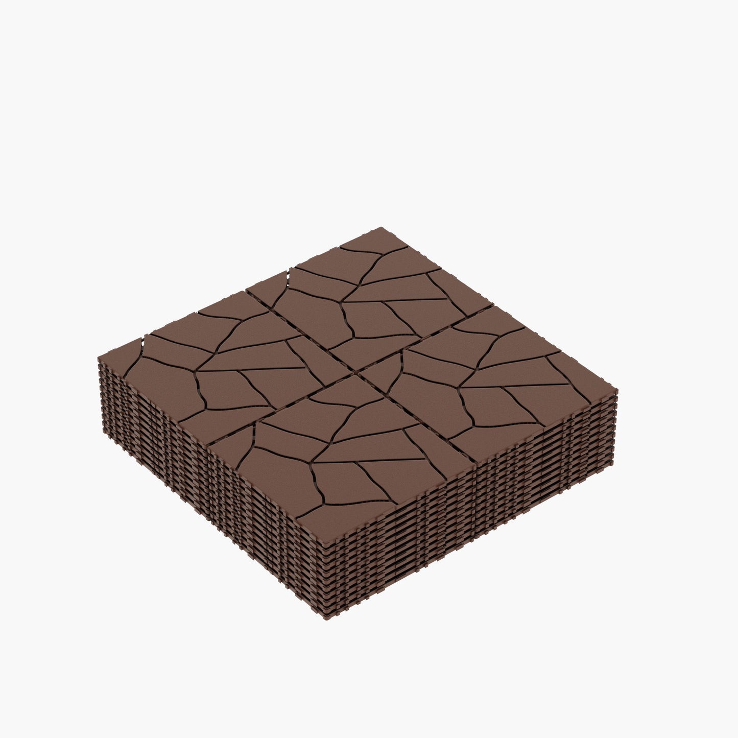 Stone Style Patio Deck Tiles Diy Interlocking Floor Tiles