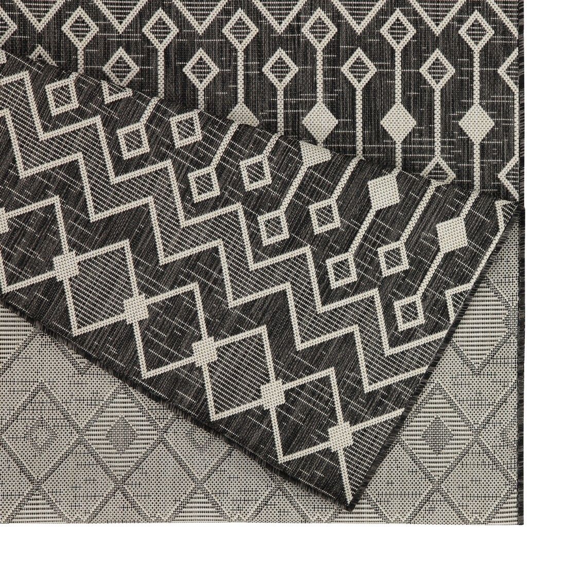 Sunshine - 5'3" X 7'3" Indoor, Outdoor Area Rug - Anthracite