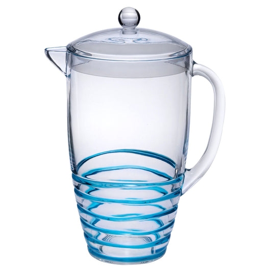 Swirl Unbreakable Plastic Water Pitcher With Lid And Spout