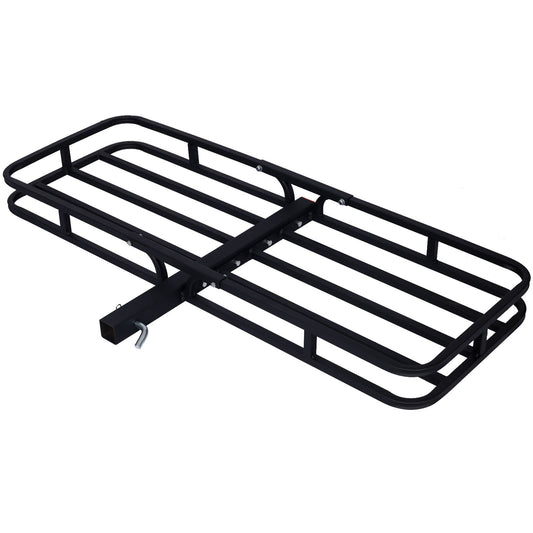 Heavy Duty Steel Hitch Mount Cargo Carrier Rack For SUV, Truck, Car With 2" Receiver - Black