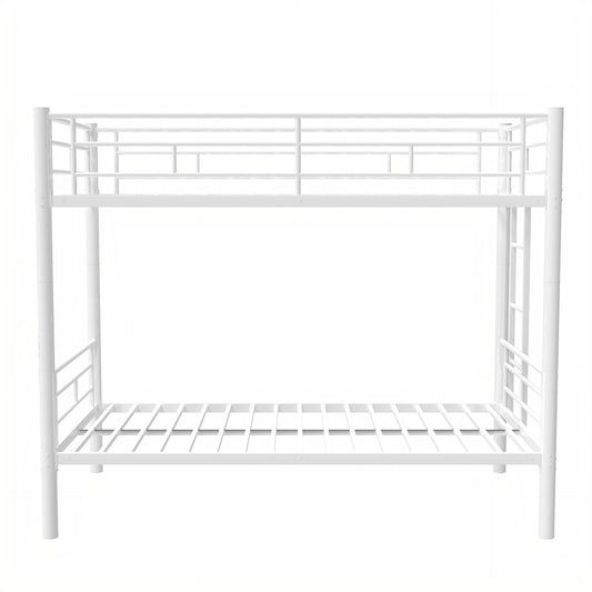 Bunk Bed For Kids, Convertible Frame With Ladders & Guardrail