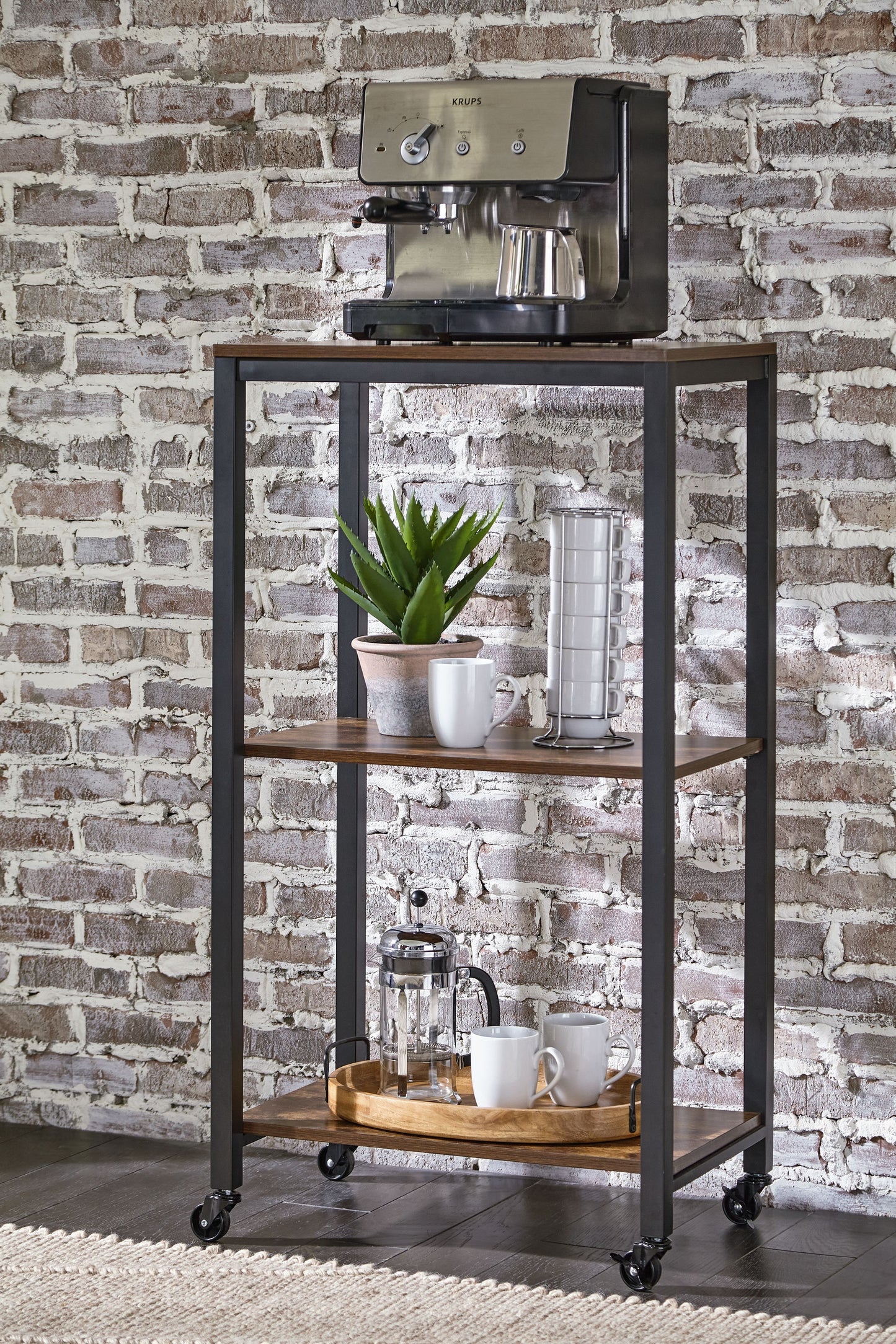 Bevinfield - Bar Cart - Brown / Black