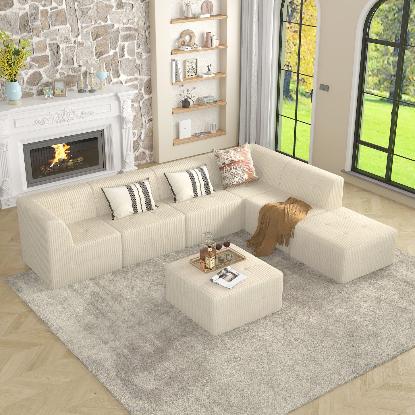 Modern Minimalist Corner Sofa Sleeper