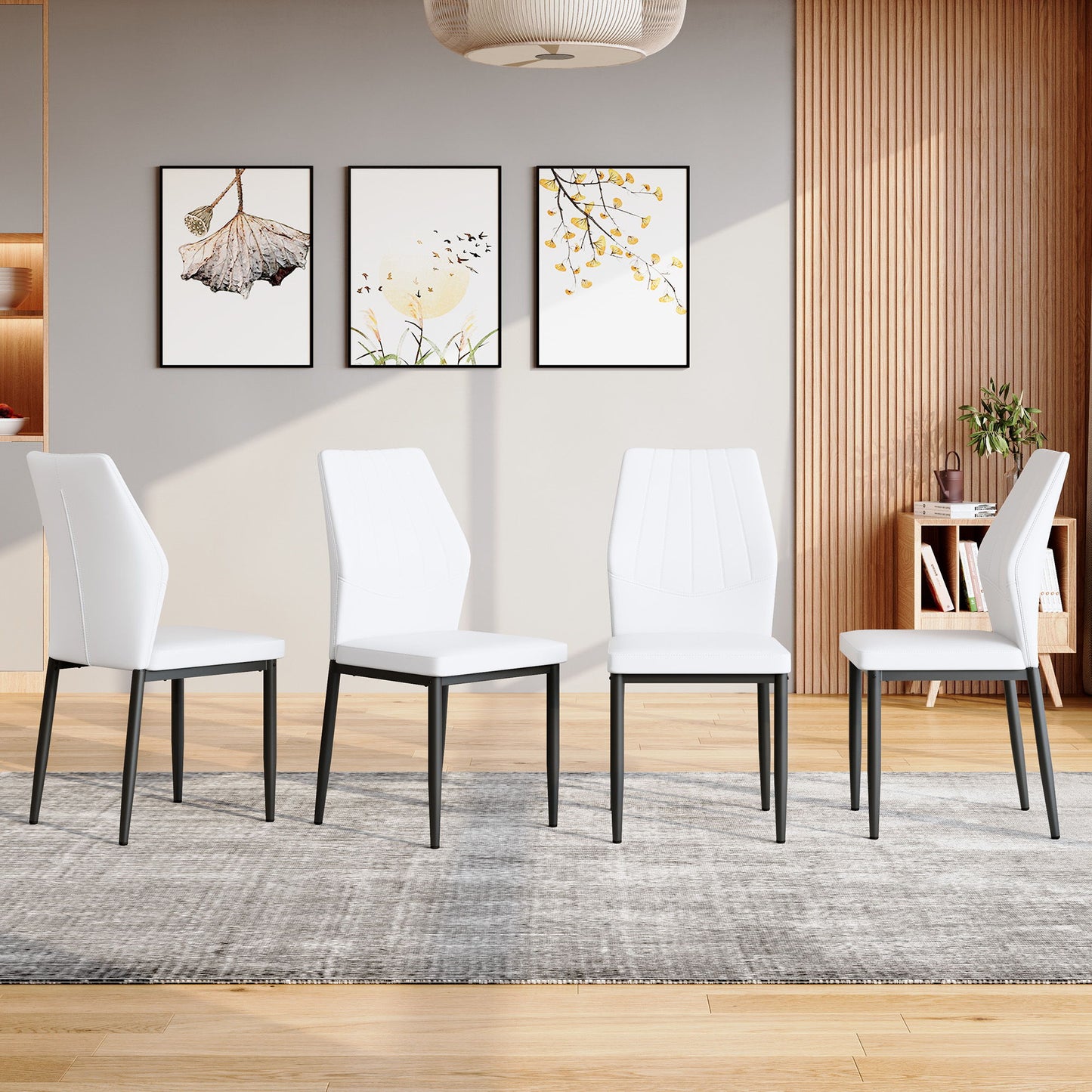 Dining Chairs With Shell Pattern, Comfort And Style