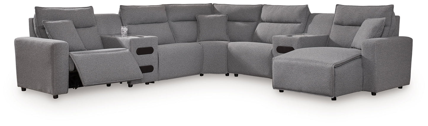 Modmax II - Reclining Sectional - Salt And Pepper