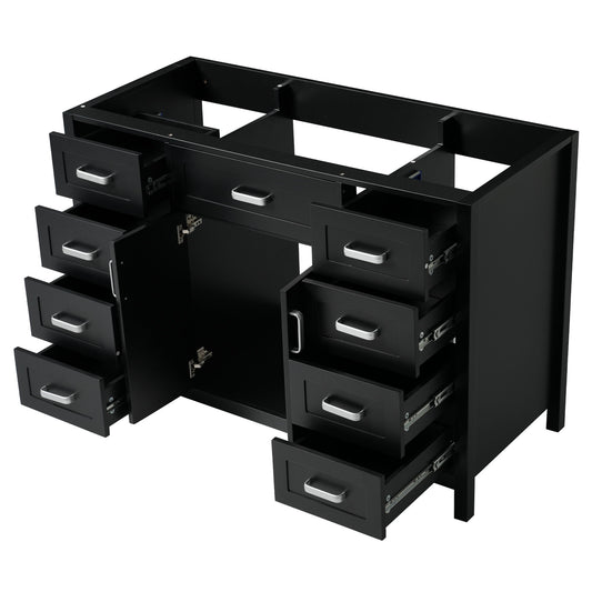 Bathroom Vanity Cabinet Only With 2 Soft Close Doors And 8 Drawers