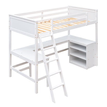 Loft Bed With Shelves With Desk