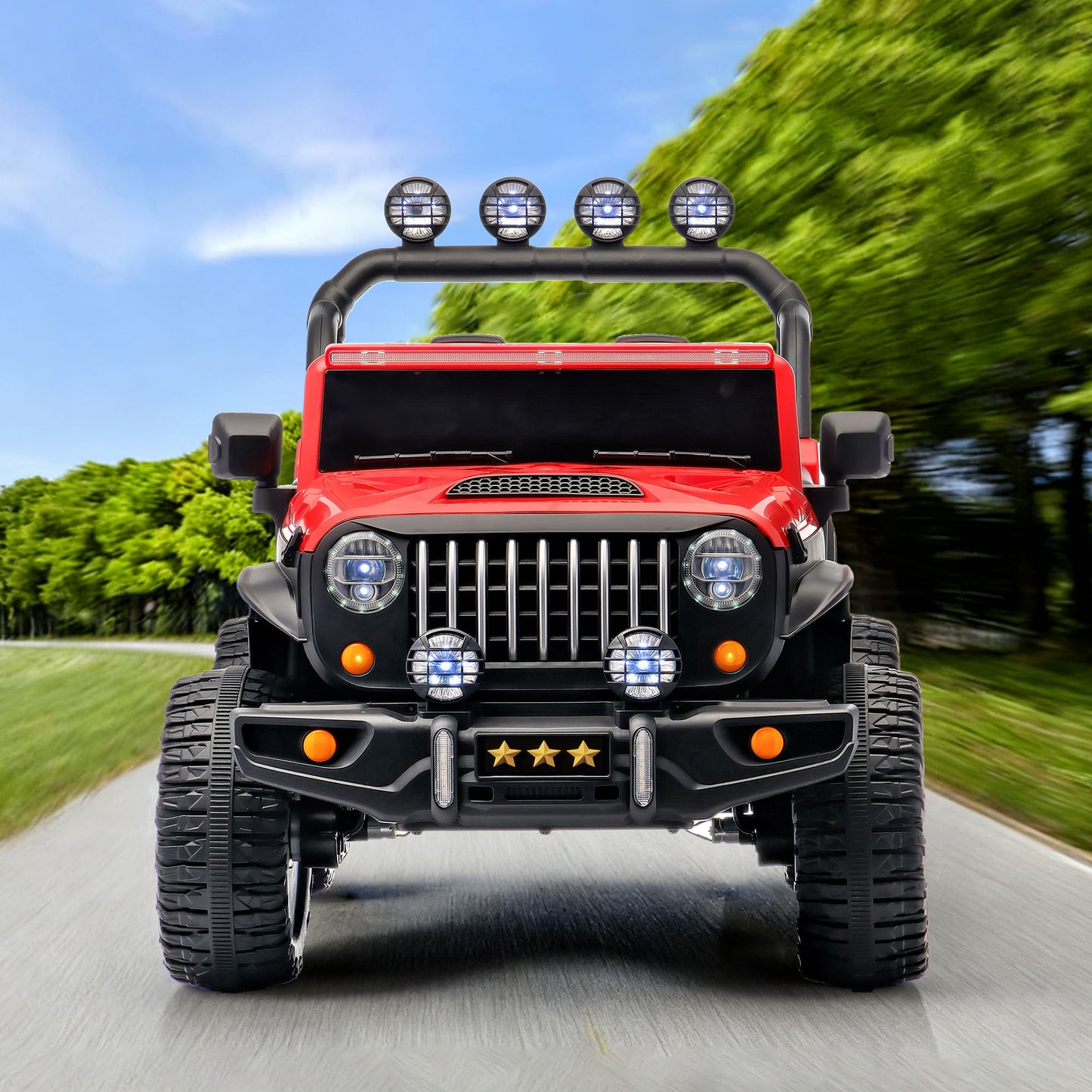 Electric Car With Remote Control, Colorful LED Lights, USB & MP3