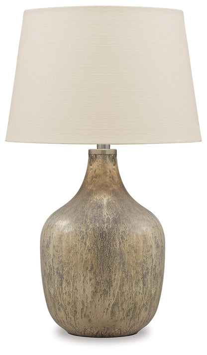 Mari - Glass Table Lamp  - Gray / Gold Finish