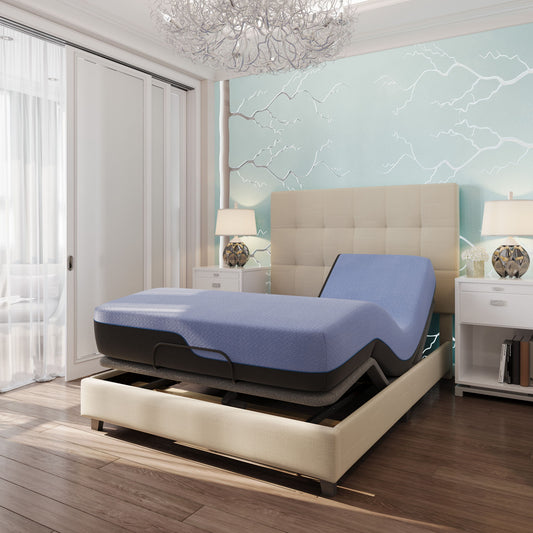 Refresh - 12" Flex Head Memory Foam Hybrid Mattress And Adjustable Base Bundle