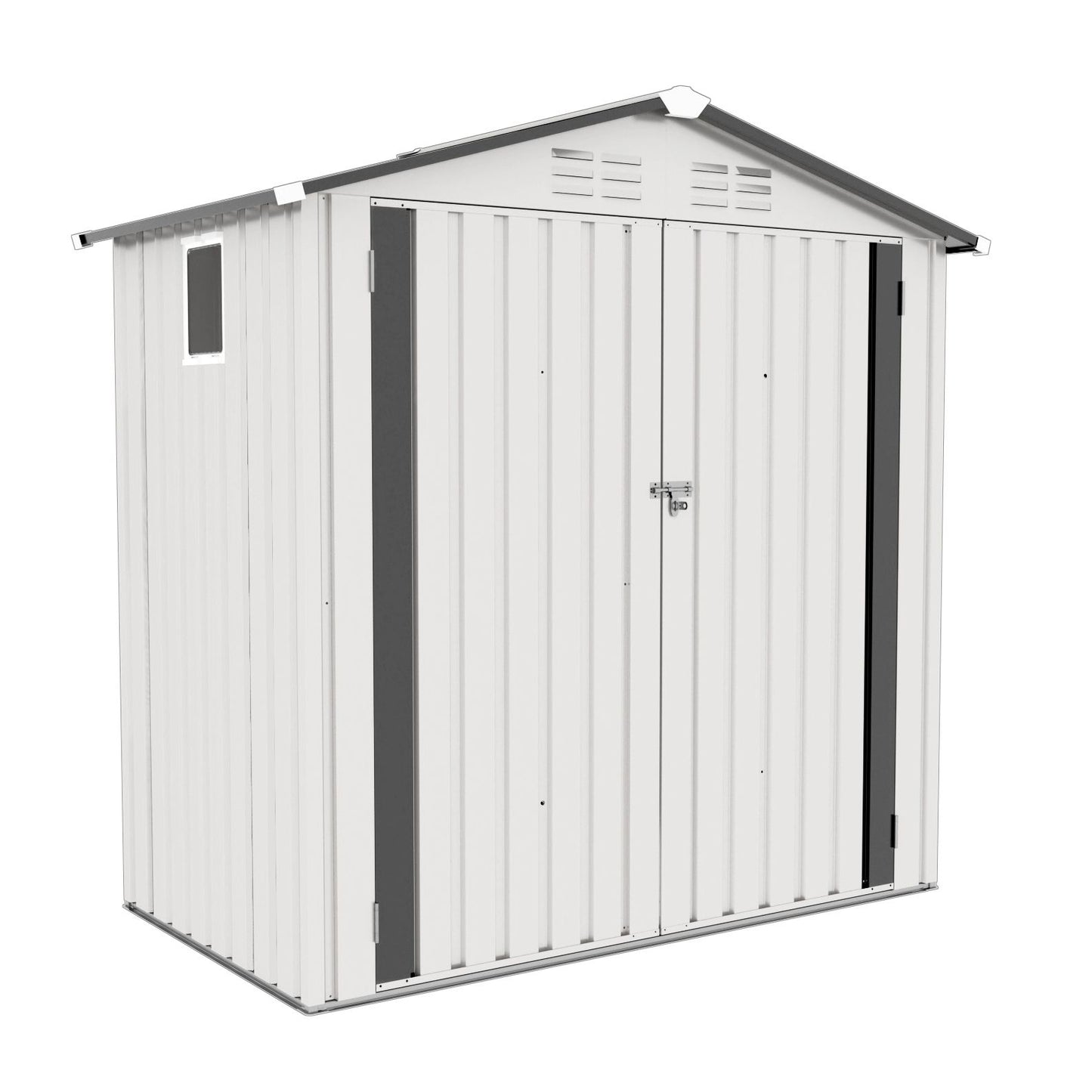 Garden Tool Shed Metal Storage Shed With Peaked Roof Waterproof Lockable Door
