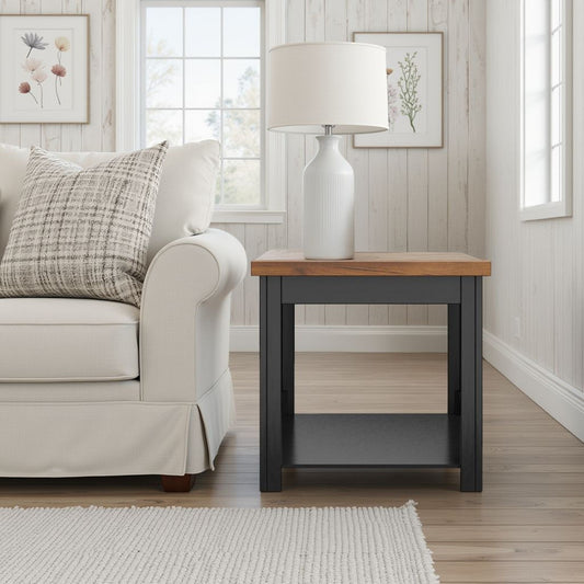 Side Table - Black / Whiskey