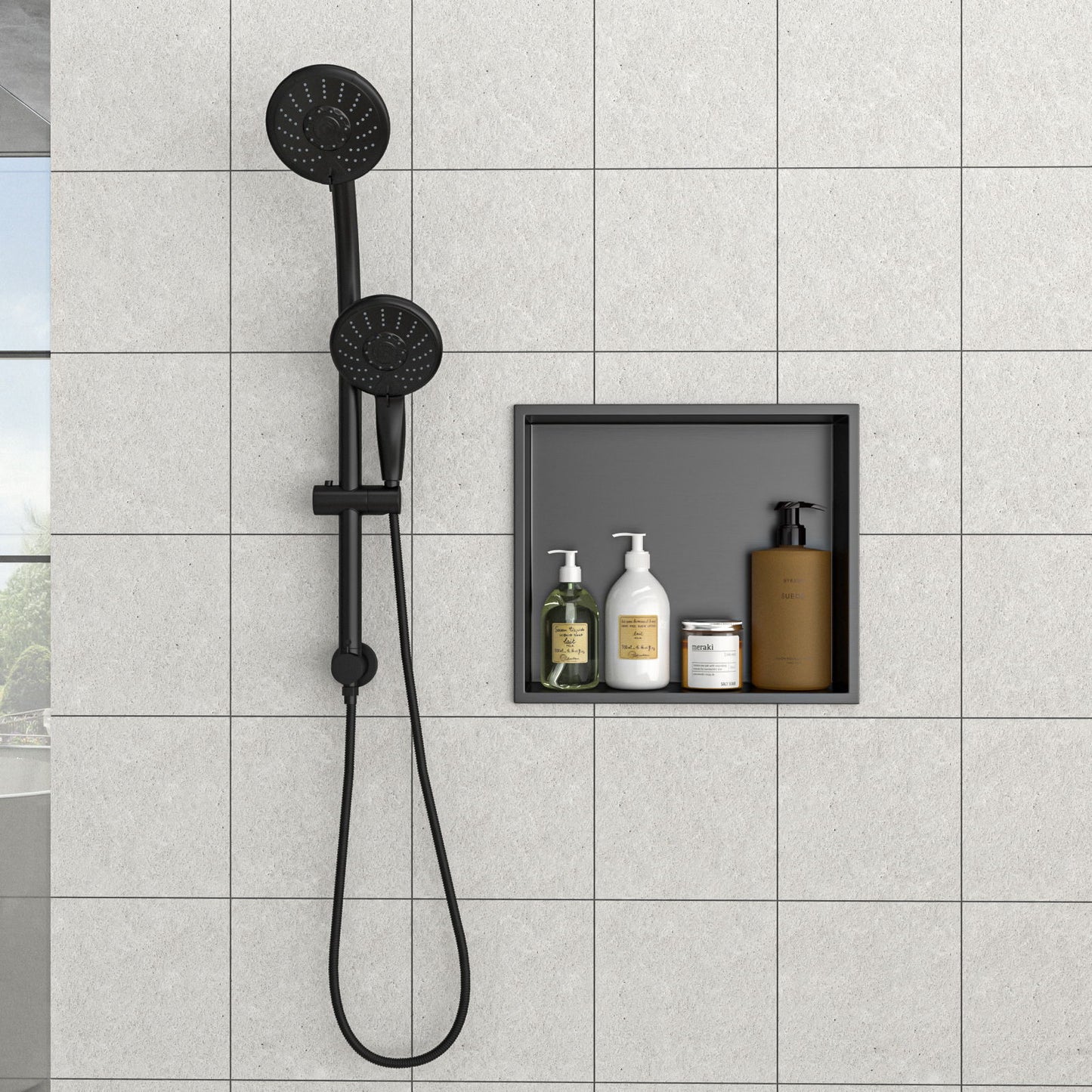 Stainless Steel Shower Niche With Seamless Design For Bathroom Storage