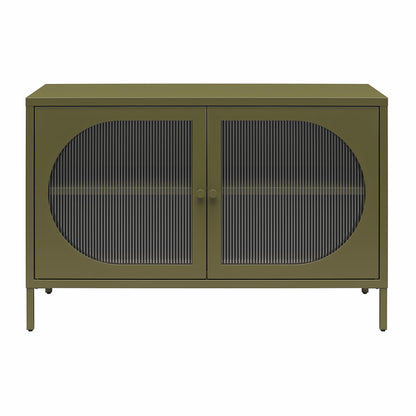 Luna - Wide 2 Door Accent Cabinet - Olive Green