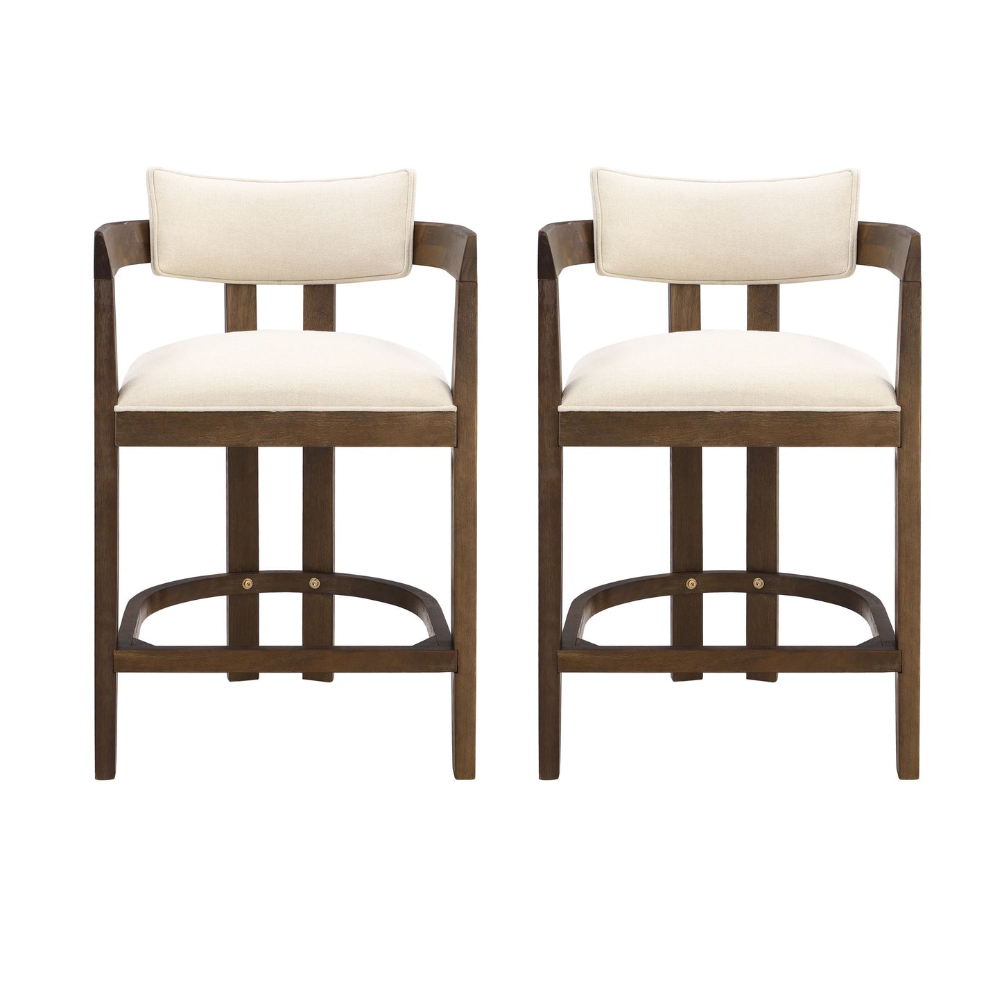 Contemporary Upholstered Counter Stools Set