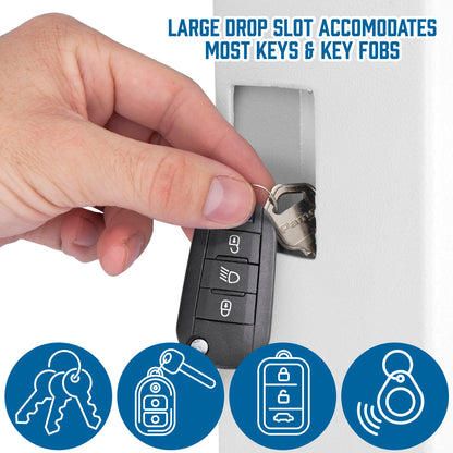 48 Keys, Key Cabinet Digital Keypad Wall Safe - White