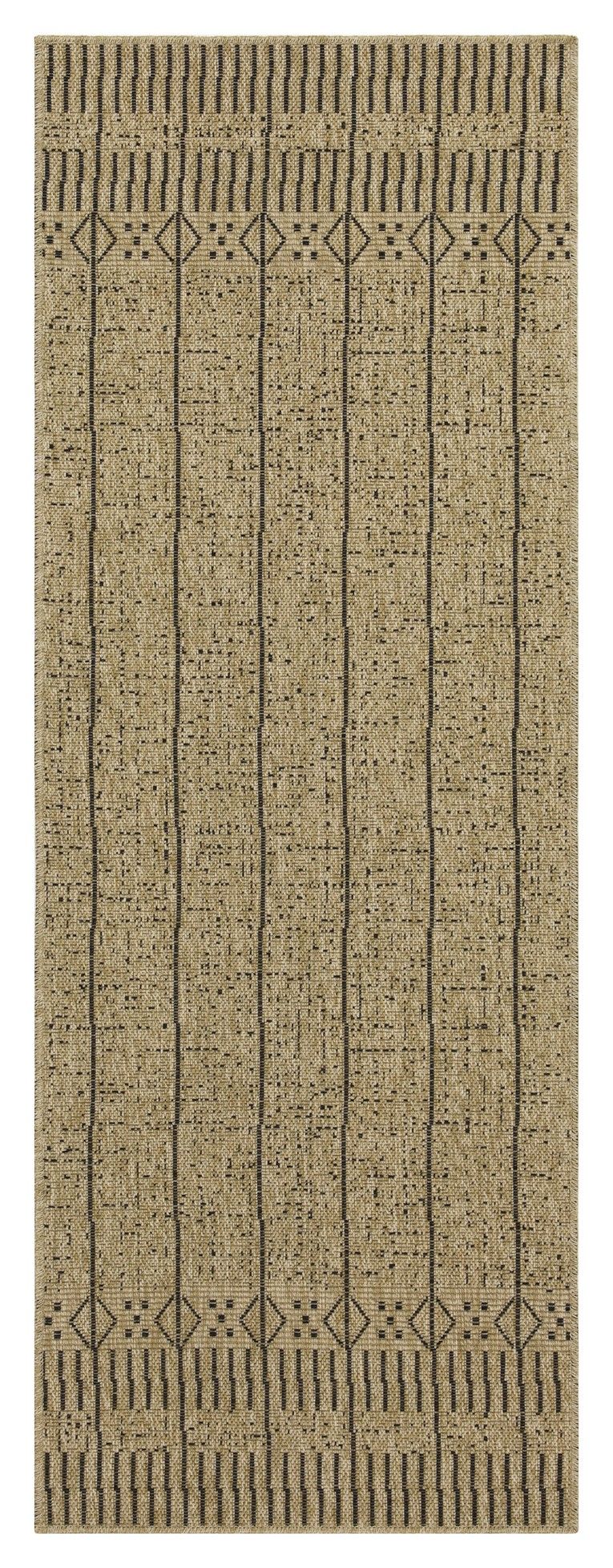 Earth - 5'3" X 7'3" Indoor, Outdoor Area Rug - Jute / Black