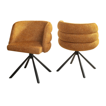 270 Degree Swivel Upholstered Desk Chairs (Set of 2)