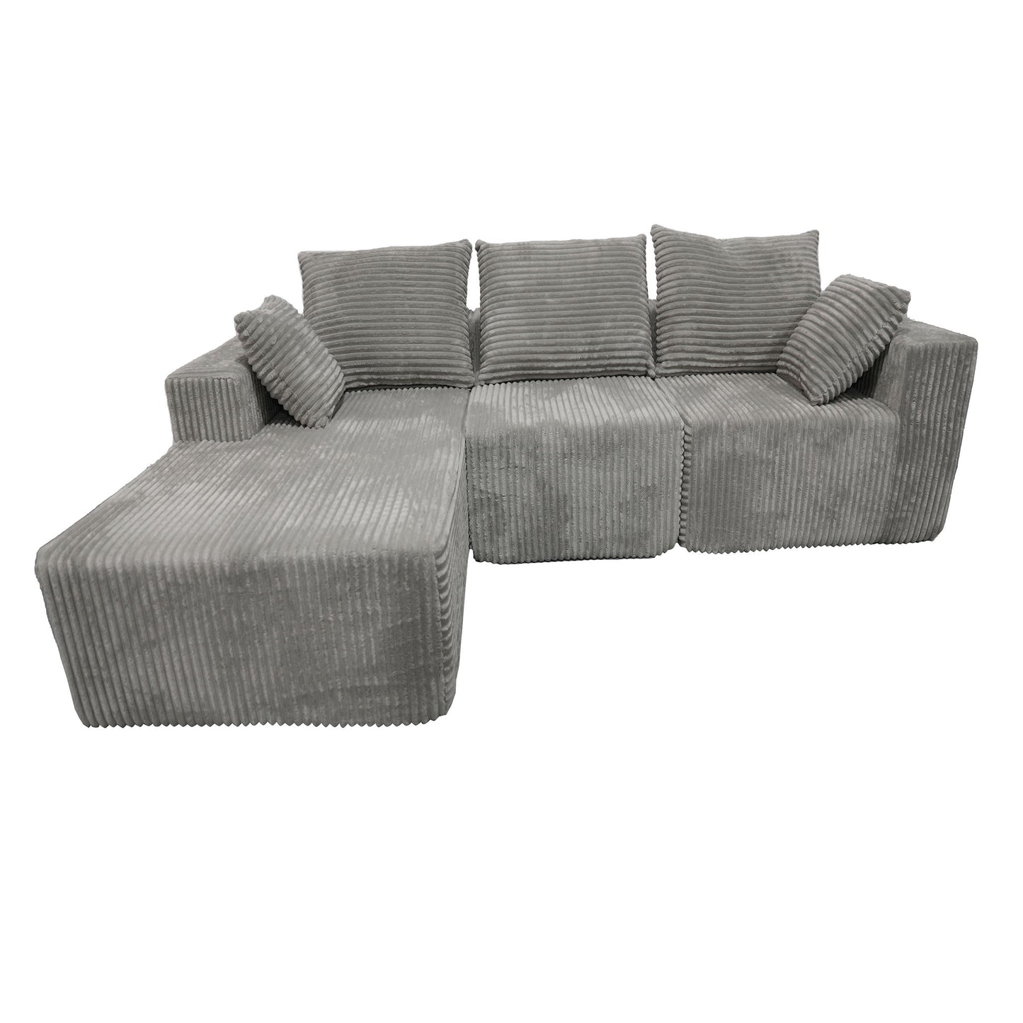 Corner Combination Sofa Sectional Couch With Soft Fabric