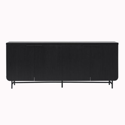 Scandi - Fluted Door Sideboard - Black