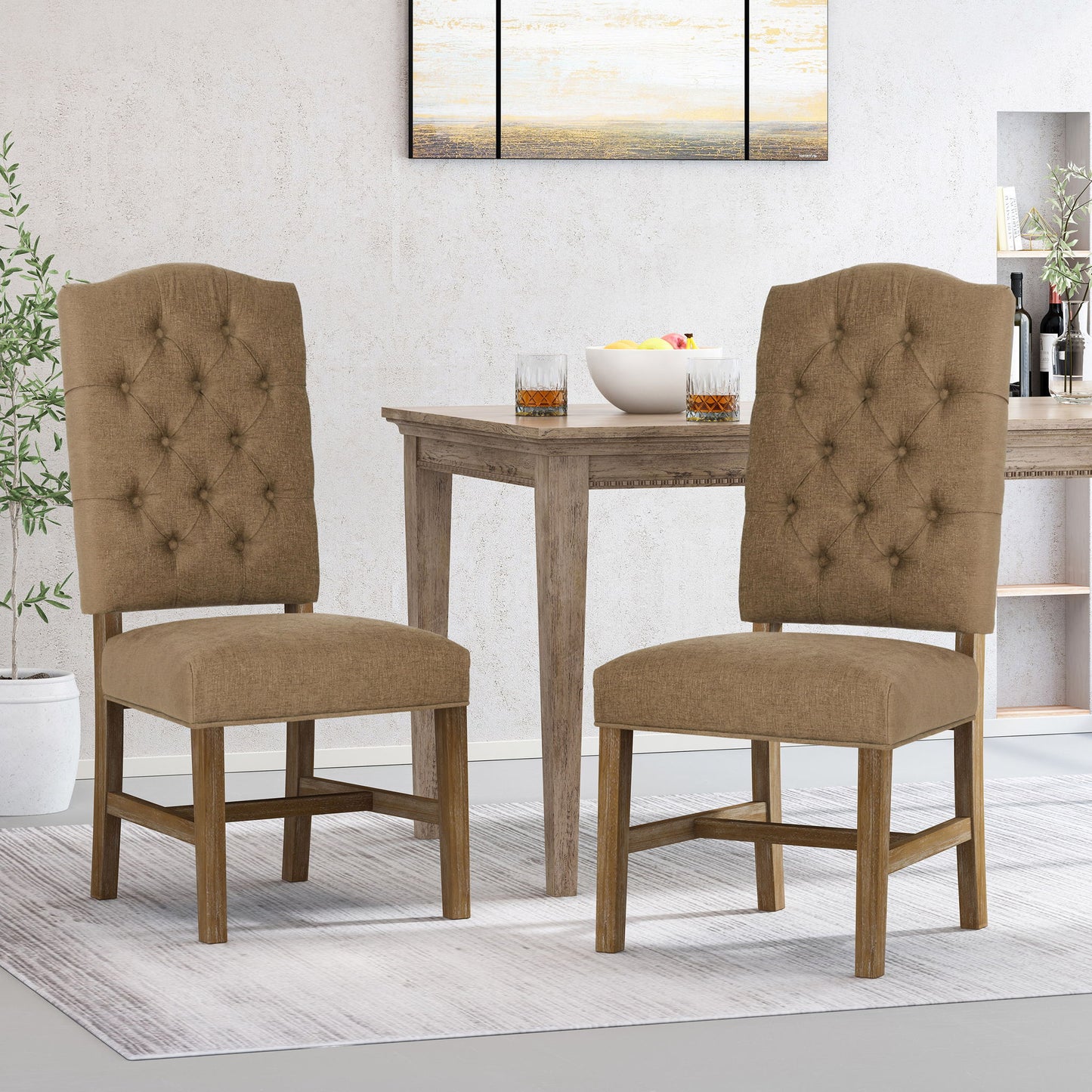 Elegant Dining Chair With Button Tufted Design
