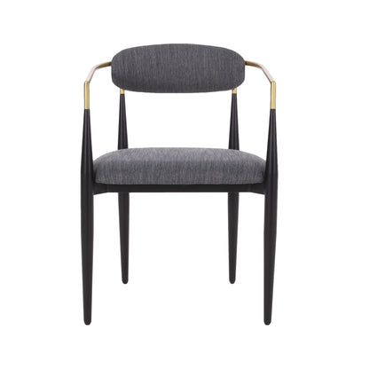 Modern Upholstered Dining Chair With Iron Frame