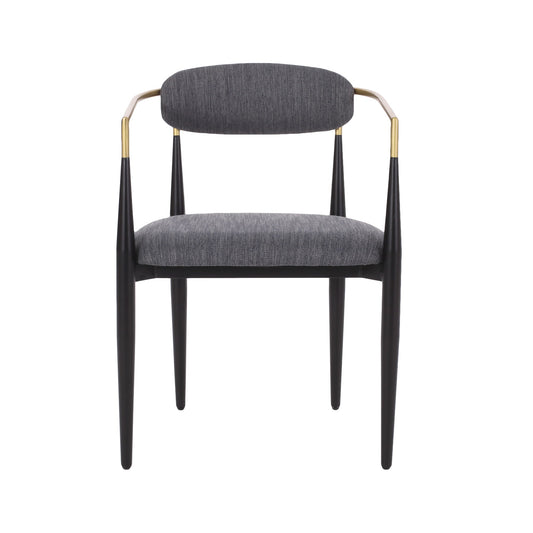 Modern Upholstered Dining Chair With Iron Frame