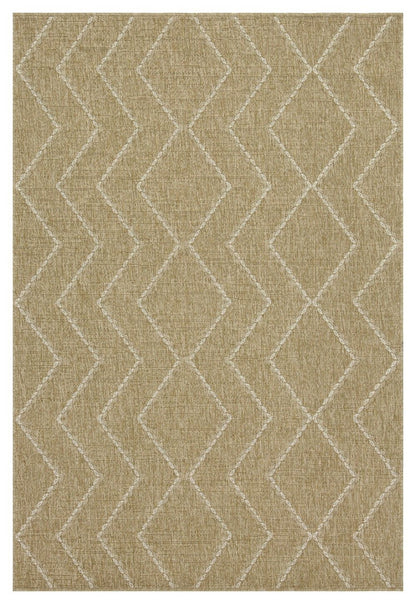 Earth - 5'3" X 7'3" Indoor, Outdoor Area Rug - Jute / White