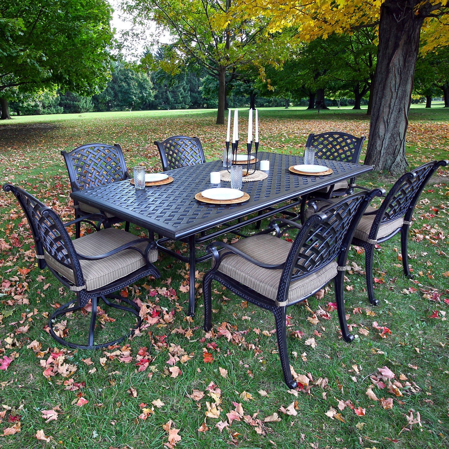 Rectangular Dining Set With Cushions