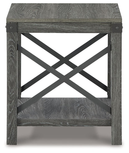 Freedan - Square End Table - Grayish Brown