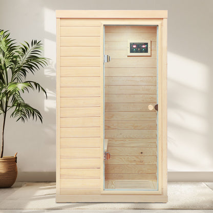 Hemlock Mini 1 Person Far Infrared Door Indoor Sauna Room