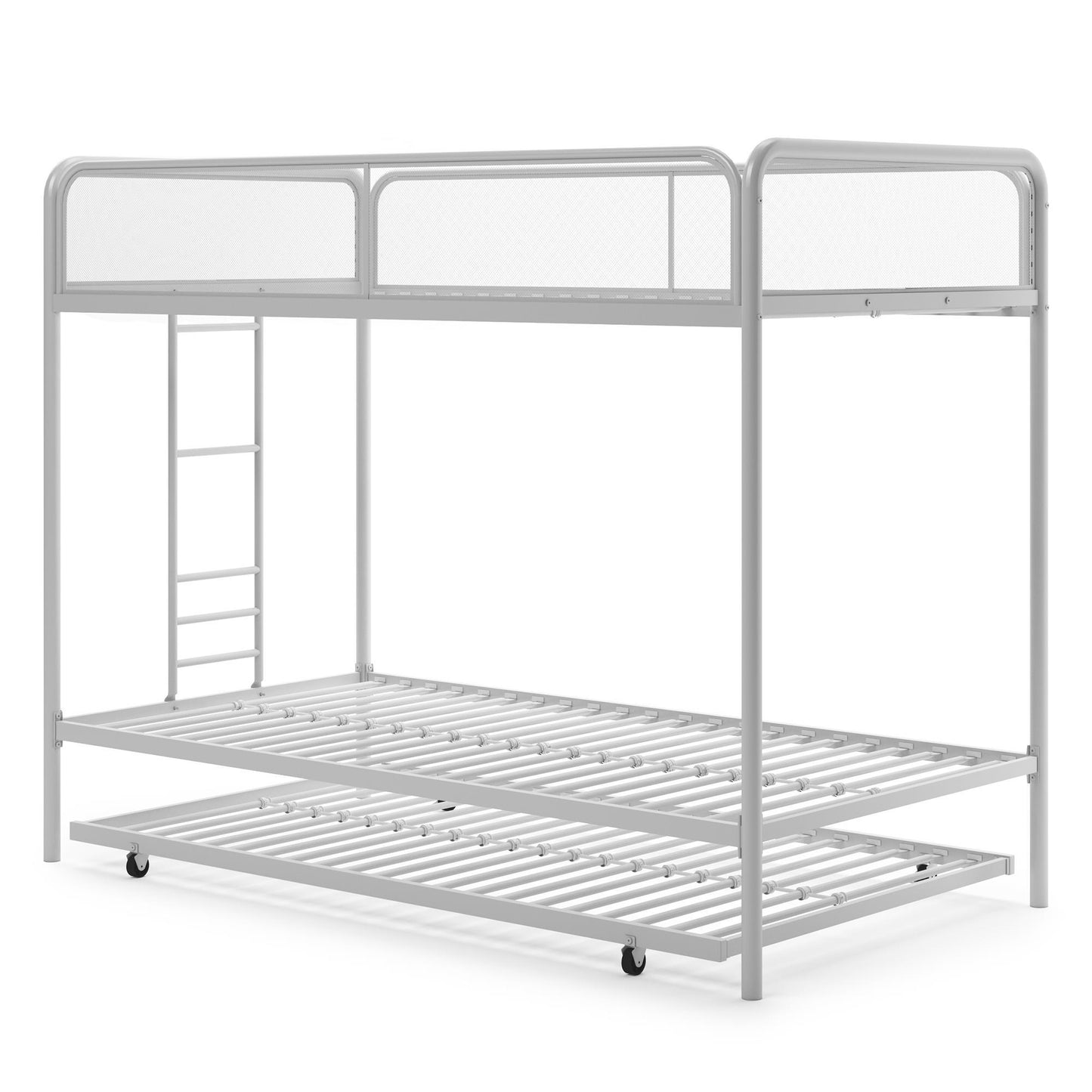 Isaiah - Triple Twin Metal Bunk Bed - Off White
