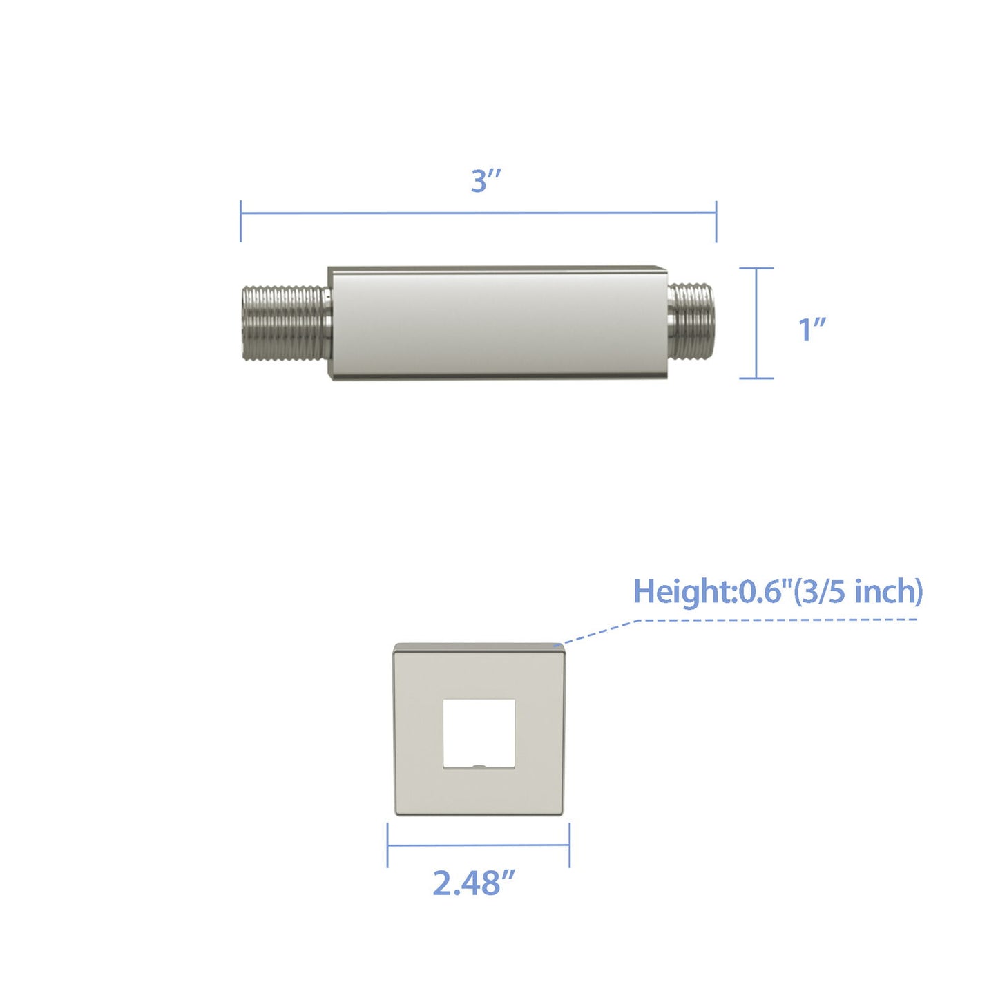 Ceiling Mounted Shower Arm With Flange Stainless Steel