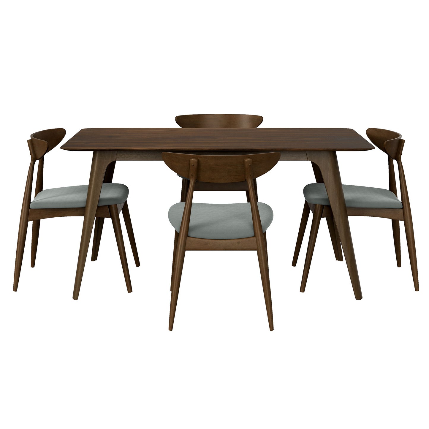 5 Piece Dining Set With Ergonomic Chairs