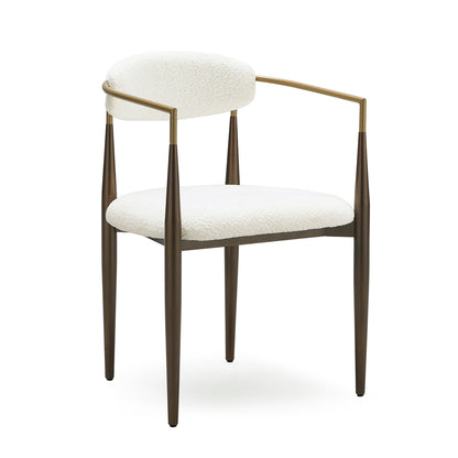 Modern Upholstered Dining Chair With Iron Frame
