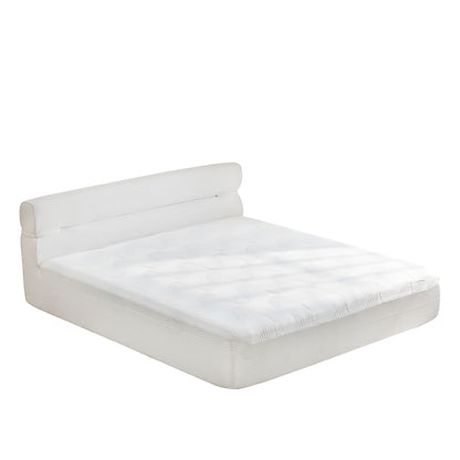 Full Mattress & Bed Frame With Cool , Innovative All In One, Pressure Relief, Motion Isolation - White