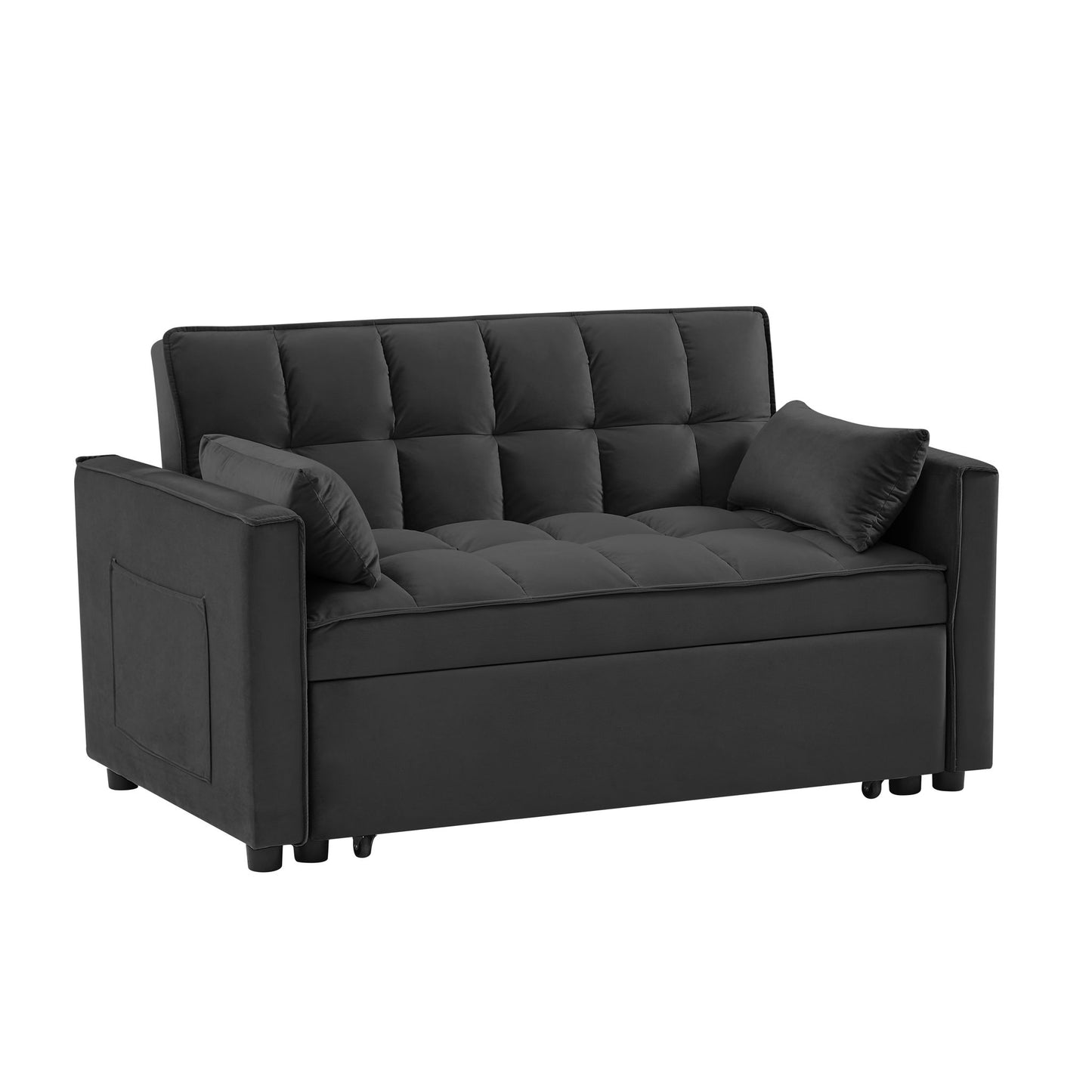 Modern Convertible Futon Loveseat With Sleeper Bed Function