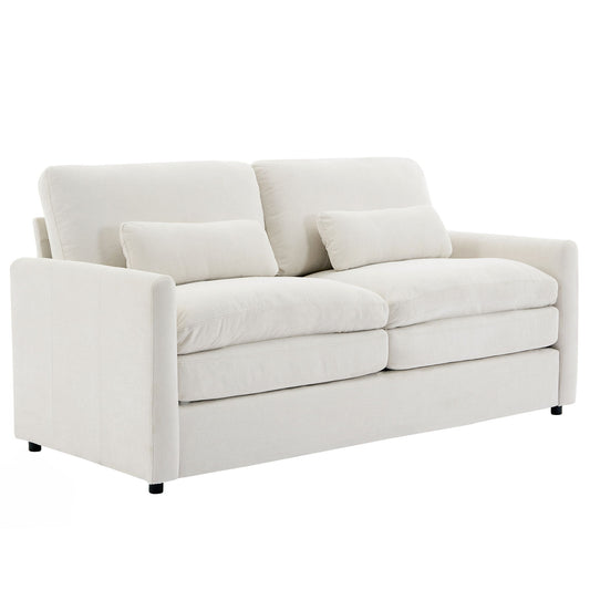Cozy Upholstered Cushion Loveseat Sofa For Living Room