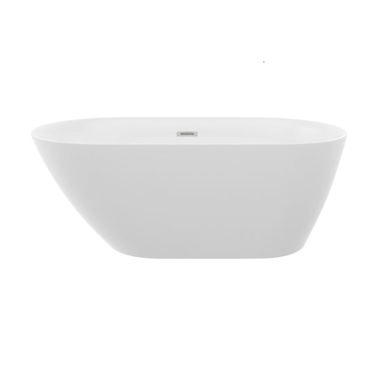 Glossy Freestanding Bathtub With Pop Up Drain