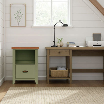 Drawer File - Sage Green / Fruitwood