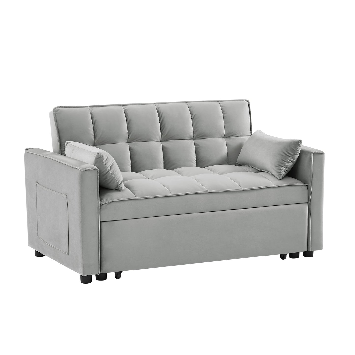 Modern Convertible Futon Loveseat With Sleeper Bed Function