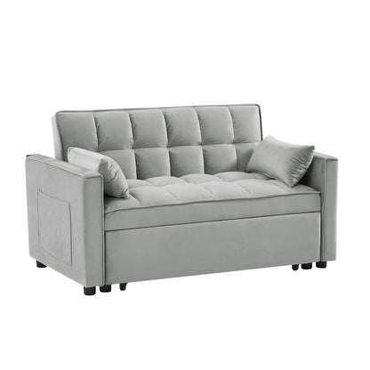 Modern Convertible Futon Loveseat With Sleeper Bed Function