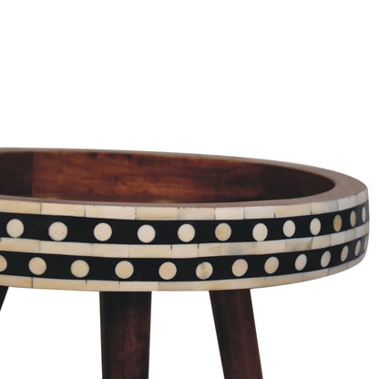 Small Patterned Nordic Style End Table