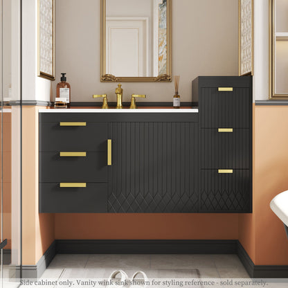 Modern Wall Mounted Floating Cabinet With Drawers For Bathroom