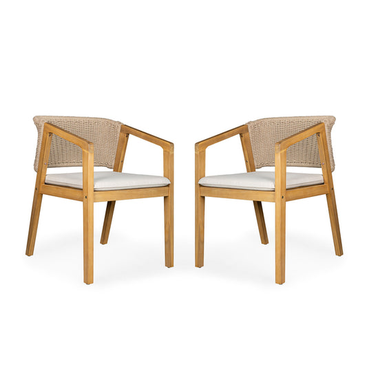Patio Dining Chair (Set of 2) - Light Teak