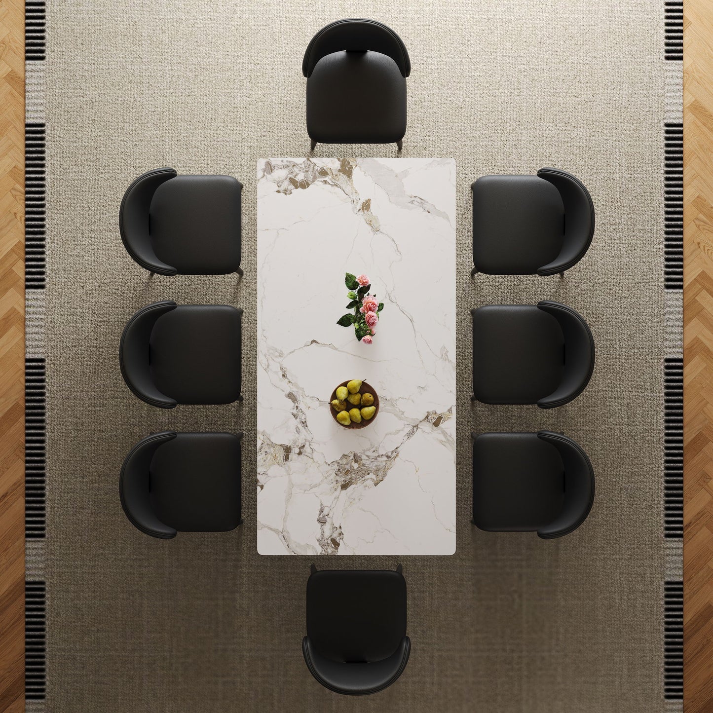 Modern Rectangular Dining Table With Chairs