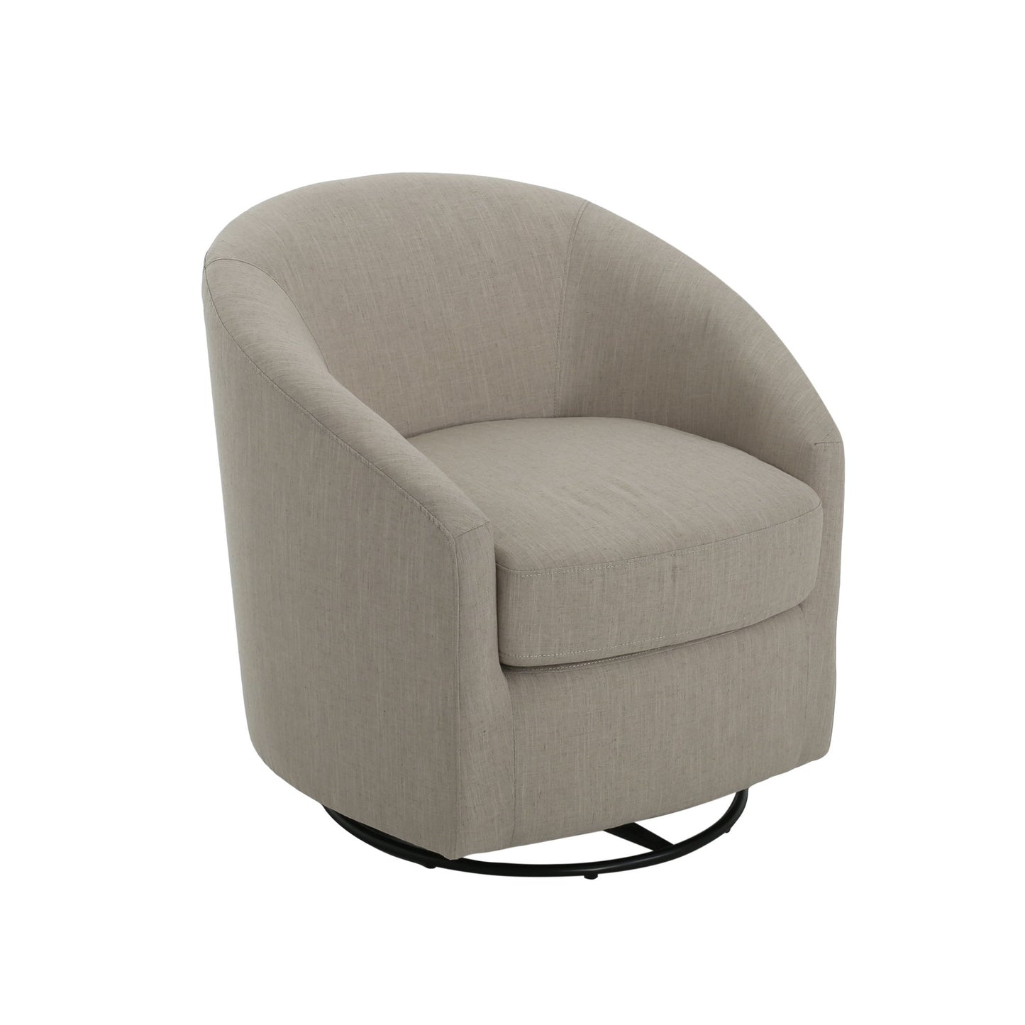 Contemporary Swivel Glider Chair With 360 Degree Rotation